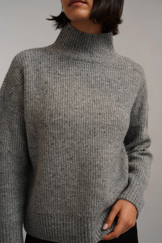 The Flecked Rib Turtleneck Sweater