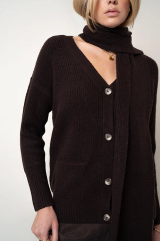 Cyrus The Buttoned Wrap Cardigan - Main Image