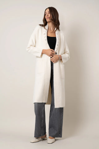 The Embellished Collar Coatigan