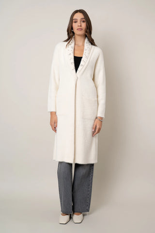 The Embellished Collar Coatigan