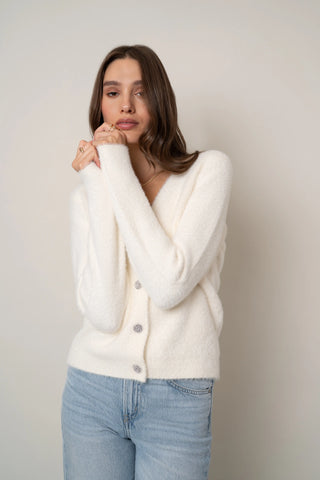 The Crystal Button Cardigan