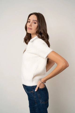 The Embellished Fuzzy Polo
