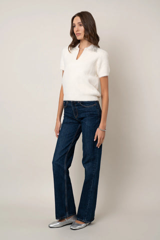 The Embellished Fuzzy Polo