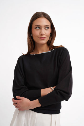 The Quiet Contrast Pullover