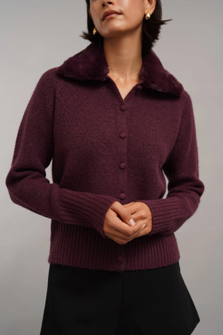 The Plush Collar Cardigan