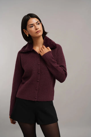 The Plush Collar Cardigan