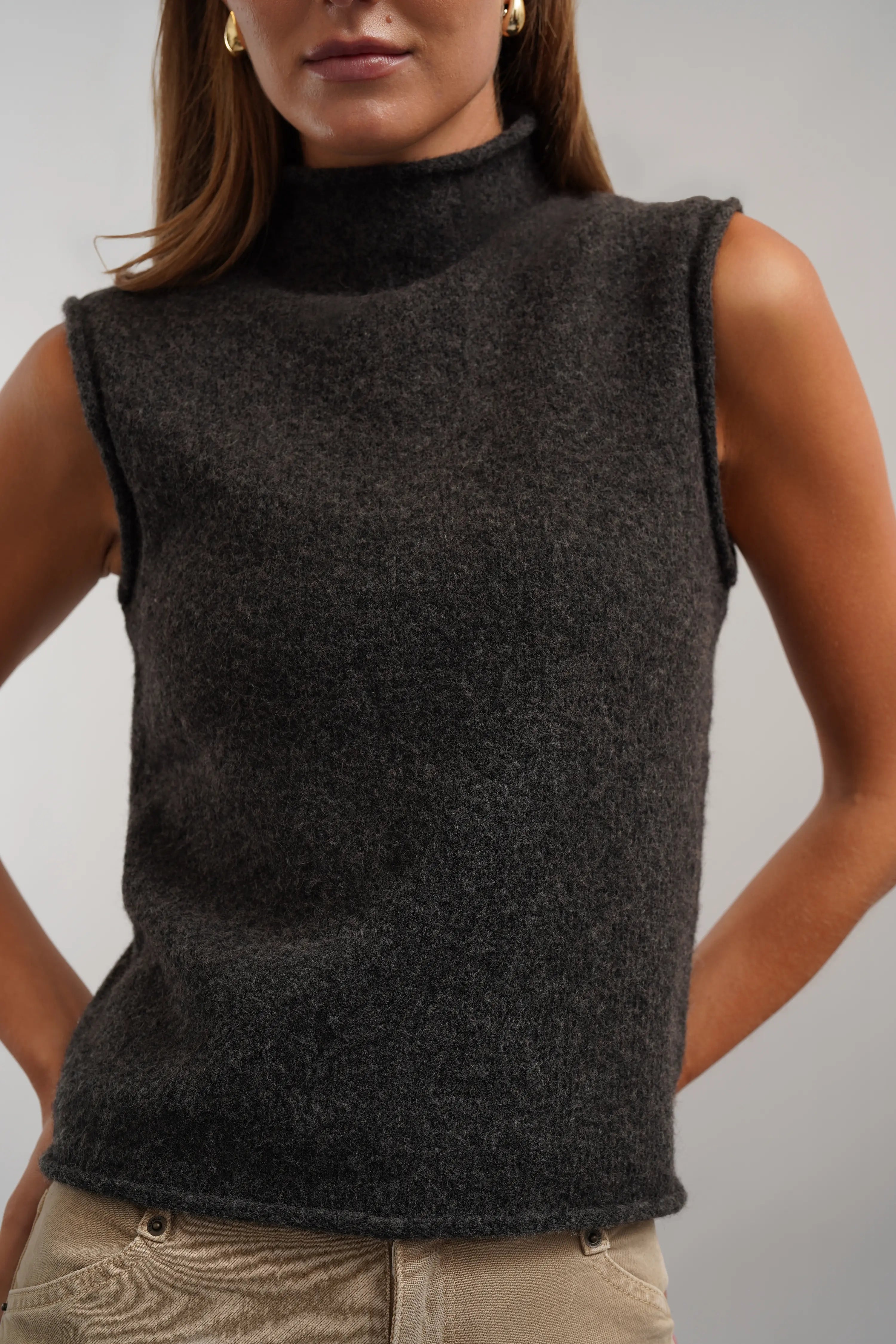 The Essential Mock Neck Shell