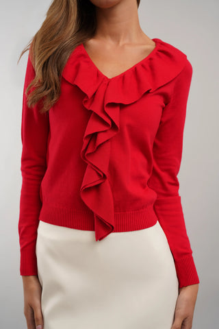 The Camellia Ruffle Cardigan