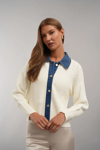 The Heritage Mixed Media Cardigan