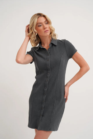 short sleeve polo mini dress Cyrus