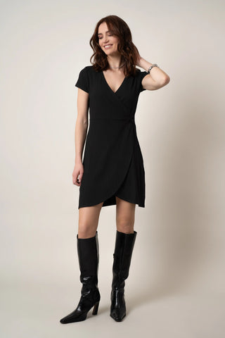 The Ribbed Wrap Dress