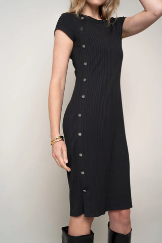 The Asymmetrical Button Dress