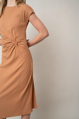 The Twist-Front Midi Dress