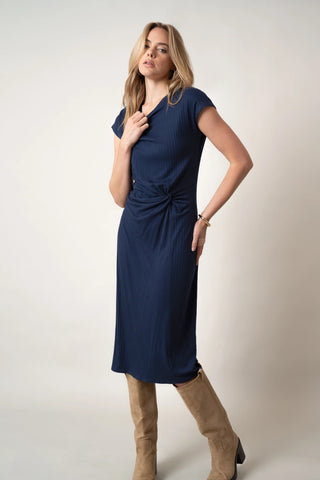 twist front midi dress The Twist-Front Midi Dress