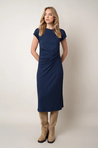 The Twist-Front Midi Dress