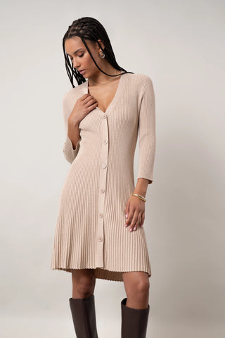 The Button-Front Knit Dress