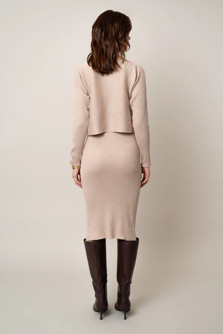 The Two-Piece Ribbed Dress Set