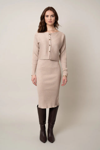 Cyrus - The Two-Piece Ribbed Dress Set Oatmeal Cookie / M Cyrus - The Two-Piece Ribbed Dress Set Oatmeal Cookie / M