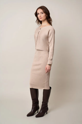 The Two-Piece Ribbed Dress Set