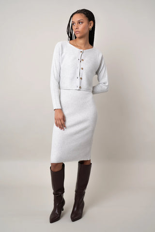 The Two-Piece Ribbed Dress Set