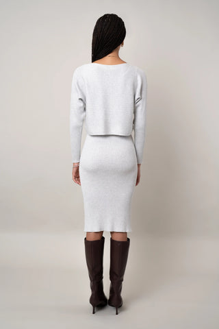 The Two-Piece Ribbed Dress Set