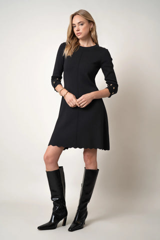 Cyrus - The Scalloped Hem Knit Dress Cyrus - The Scalloped Hem Knit Dress
