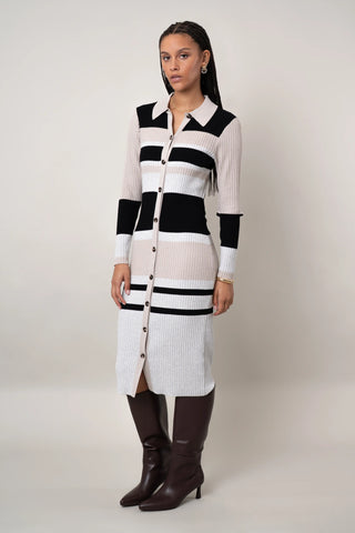 The Striped Button-Front Dress