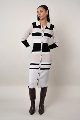 The Striped Button-Front Dress