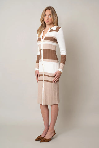 The Striped Button-Front Dress