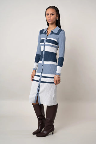 The Striped Button-Front Dress