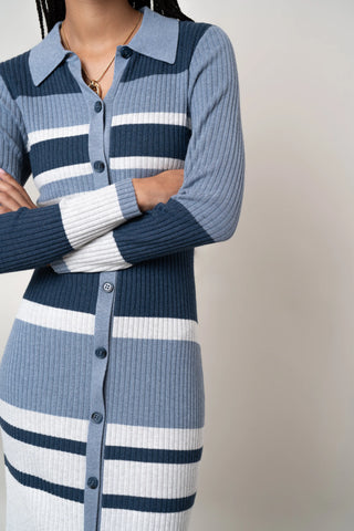 The Striped Button-Front Dress
