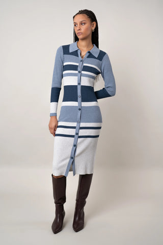 The Striped Button-Front Dress