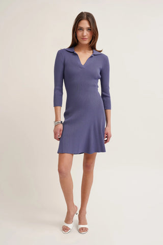 Cyrus - The Collared Knit Dress Marlin / L Cyrus - The Collared Knit Dress Marlin / L
