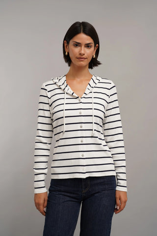 The Striped Hooded Top