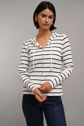 The Striped Hooded Top