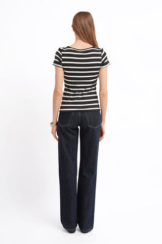 The Striped Square Neck Tee
