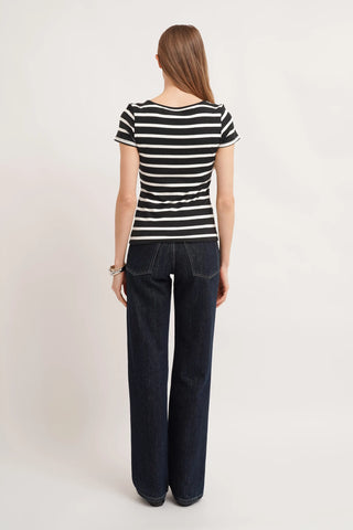 The Striped Square Neck Tee