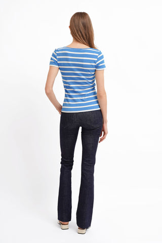 The Striped Square Neck Tee