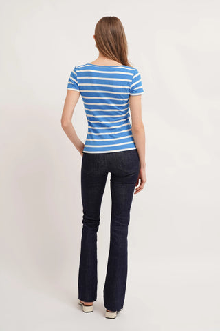 The Striped Square Neck Tee