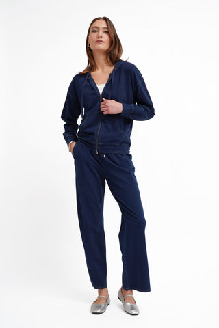 The Denim Knit Zip Hoodie
