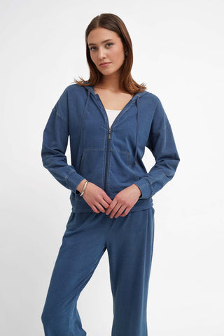 The Denim Knit Zip Hoodie
