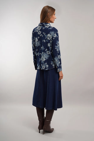 The Bloom Knit Denim Shirt