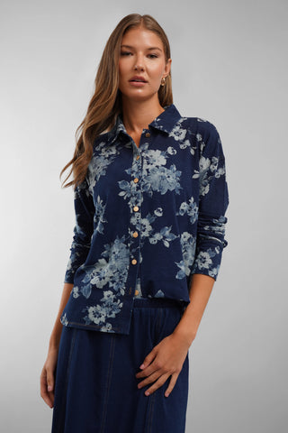 The Bloom Knit Denim Shirt