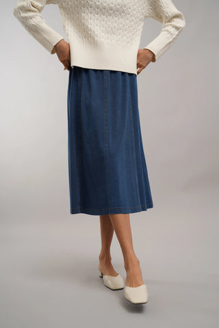The Everyday Knit Denim Skirt