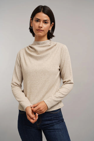 The Draped Neck Knit Top