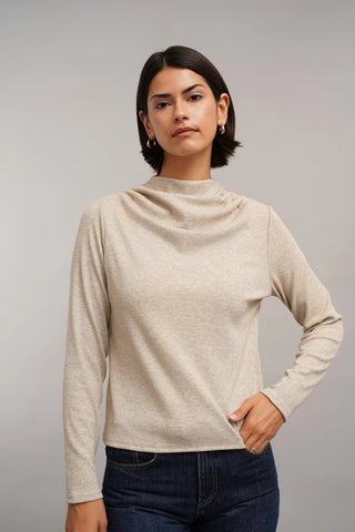 The Draped Neck Knit Top