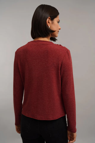 The Draped Neck Knit Top