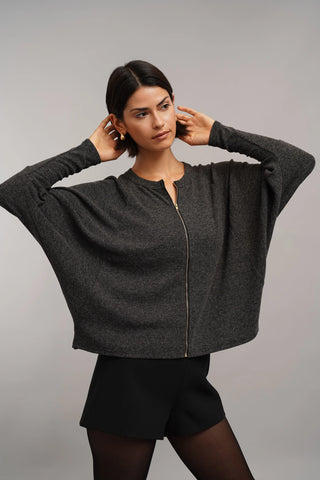 The Dolman Zip Knit Top