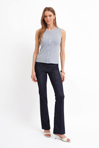 The Gingham Button Shell