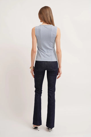 The Gingham Button Shell
